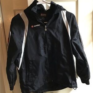 LOTTO  youth size small 10/12 Black and White Windbreaker